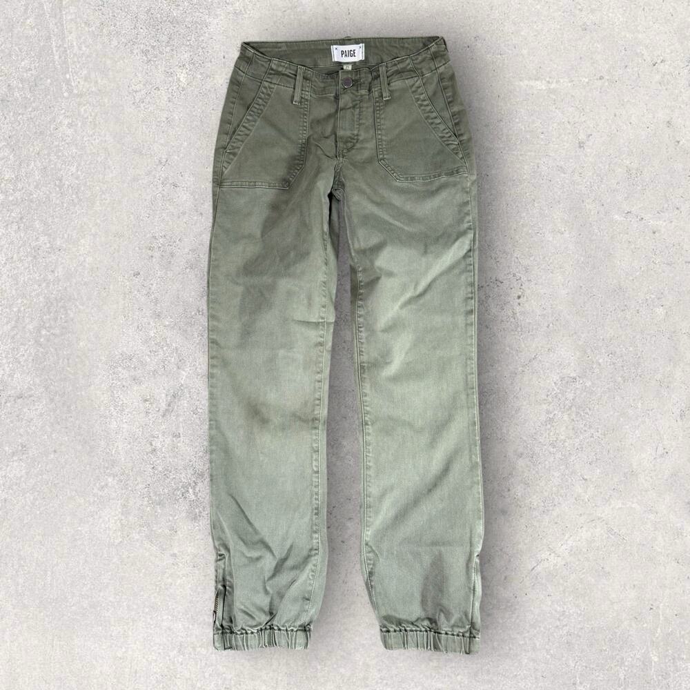 Paige Mayslie Jogger Pants Vintage Ivy Green Streetwear Women’s Size 25 NWT